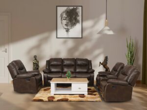 CLASSIC LEATHERETTE RECLINER SOFA SET