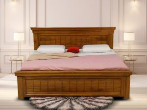 Teak Wood Checks Cot