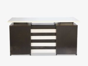 DOUBLE ARCH OFFICE TABLE WITH TWO FILE CABINATES AND TWO DRAWS