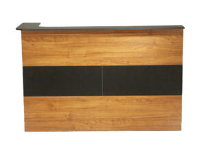 RECEPTION TABLE WITH MULTIPLE STORAGE CABINETS