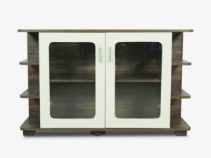 TWO SIDE SHELF TV UNIT WITH STORAGE