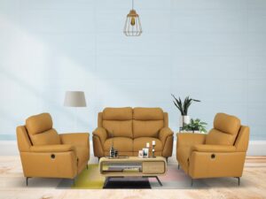 Flipper Leatherette Motorized Recliner Set