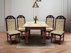 BIG FLOWER MARBLE TOP DINING TABLE