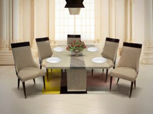 7519M-982C MARBLE DINING TABLE