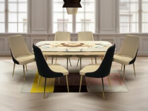 C148-SY8902-1-Y11C MARBLE DINING TABLE