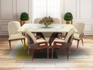 T18B-8370M-6066C MARBLE DINING TABLE