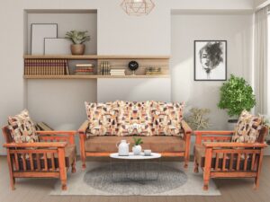 SIX KADI WOODEN SOFA SET