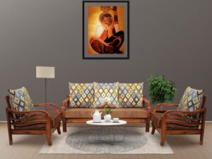 WAVE MODEL WOODEN SOFA SET