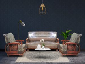 D JALI WOODEN SOFA SET