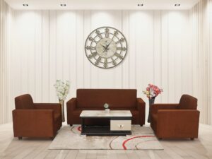 MINI ROYAL FABRIC SOFA SET(MAROON)