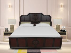 ROSEWOOD COUNTER COT WITH BOX STORAGE AND TWO DRAWS